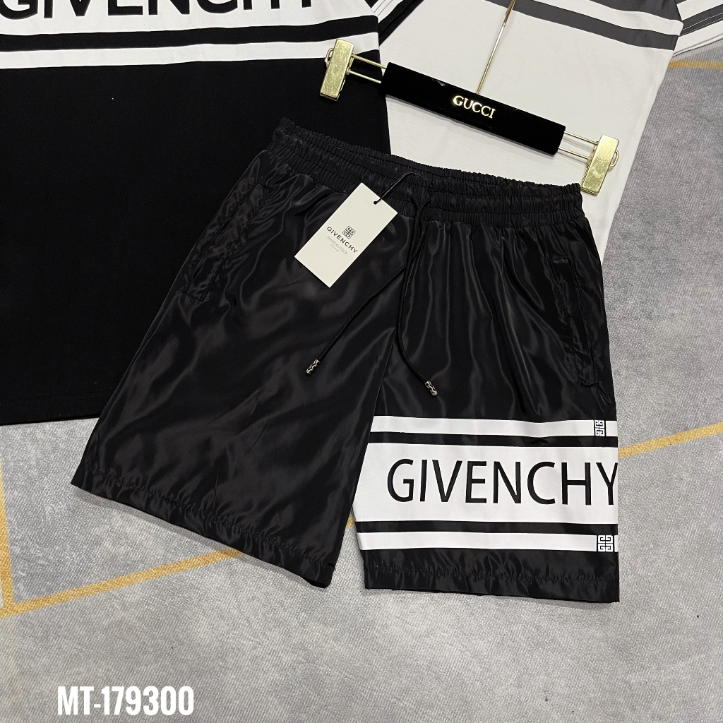 Bộ Quần Áo Gi. Ven Chi Phối Hai Màu Đen Trắng_ Bộ Thể Thao Mùa Hè Phân Khúc Hàng Đẹp