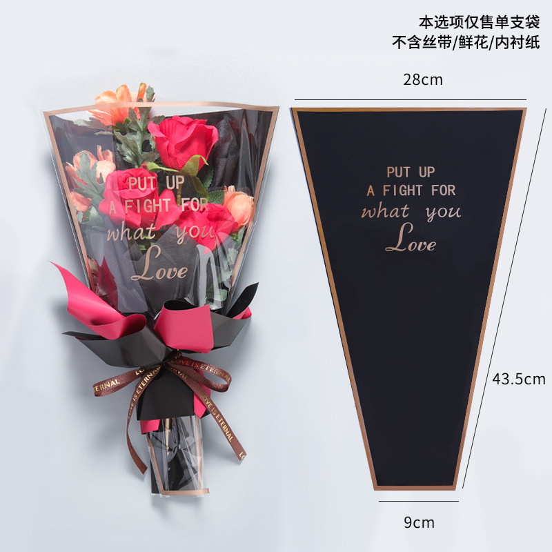 Giấy gói hoa tam giác viền vàng