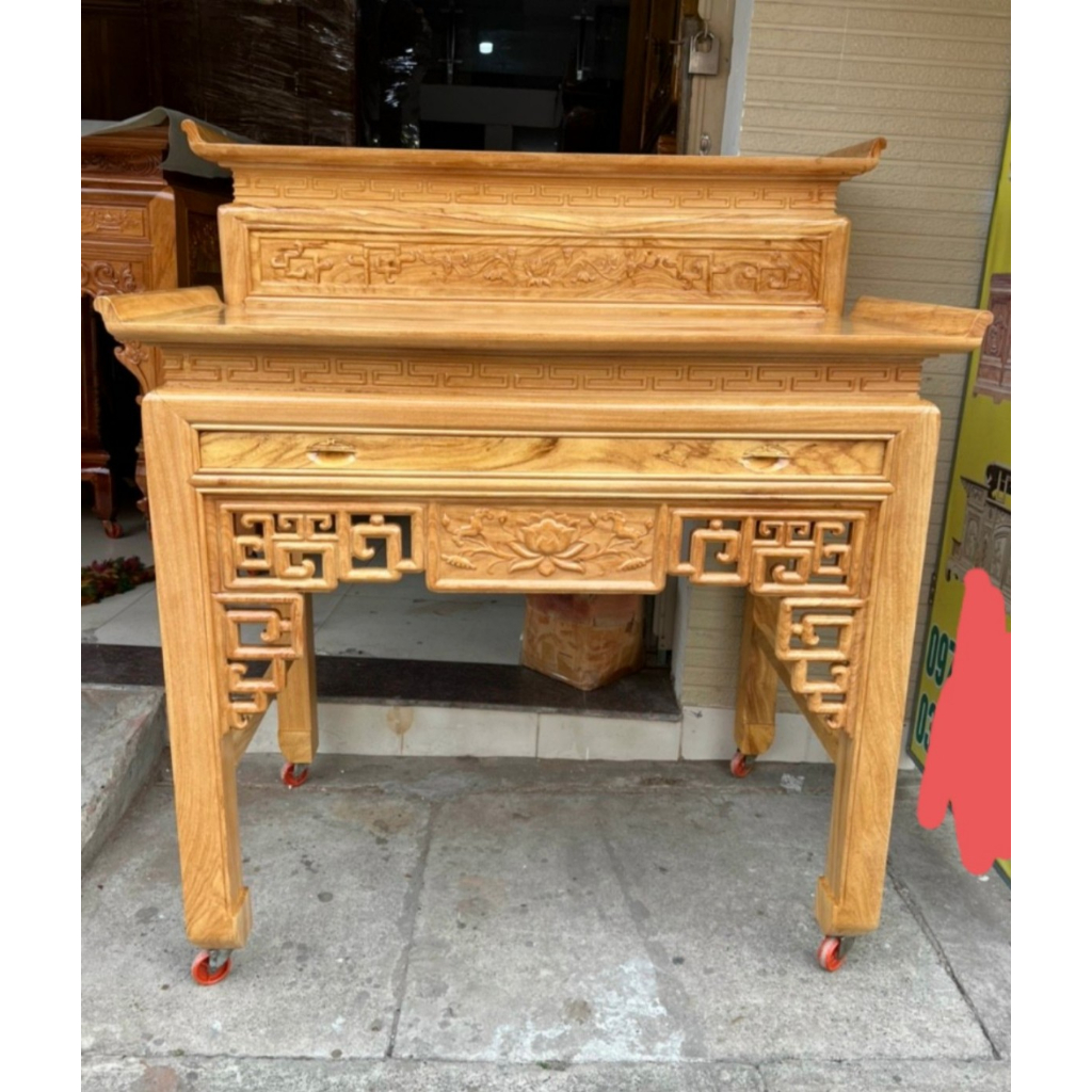 Án gian thờ gỗ gõ,bàn thờ phật 2 tầng nhiều kích thước (FREESHIP 1 SỐ TỈNH )