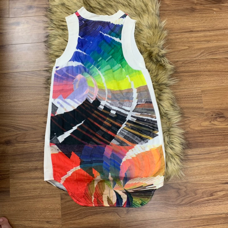 Thanh lý váy thun tanktop hoạ tiết phối voan