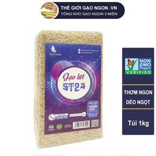 Gạo Lứt Hữu Cơ ST24 Việt Nhật túi 1kg Dinh dưỡng cao - Giá Sỉ, Date mới