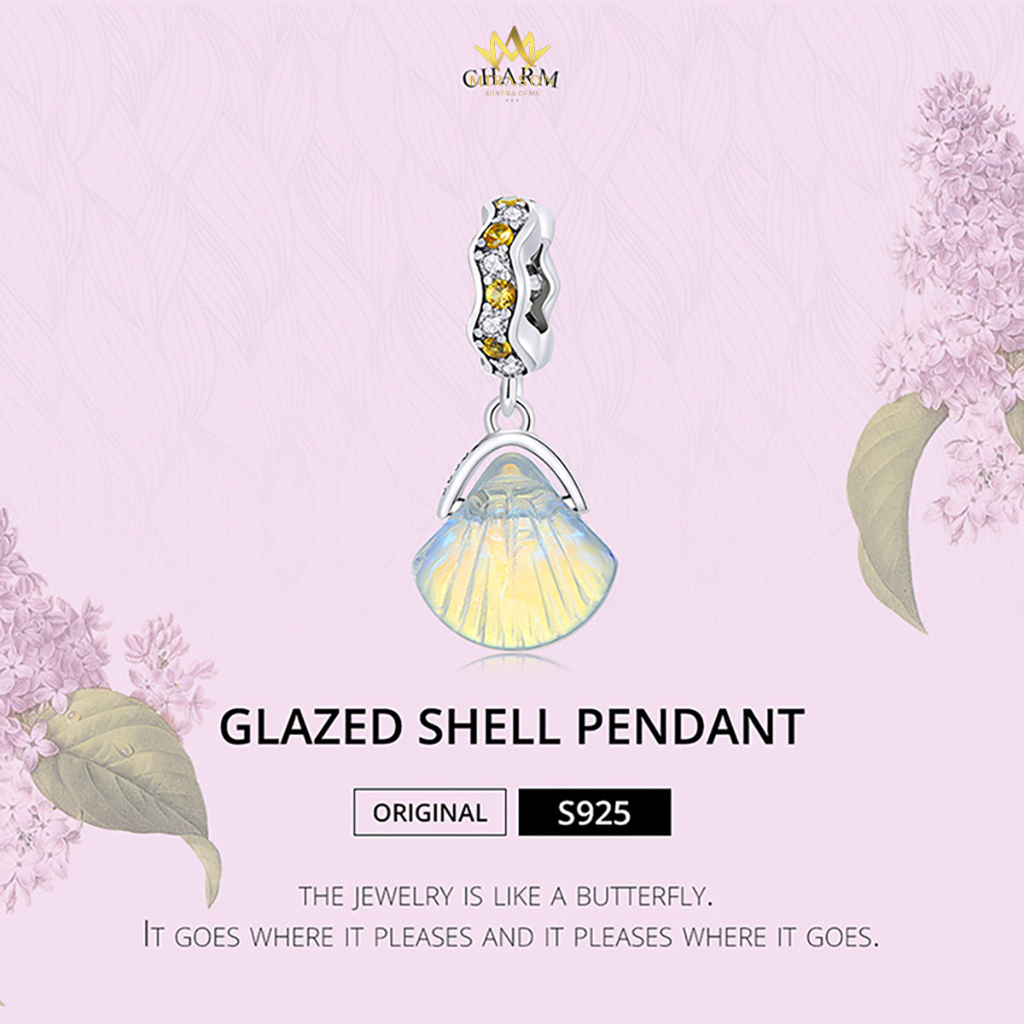 Charm Bạc S925 Con Sò Đá Màu Quyến Rũ - MIRASON - MCH2211