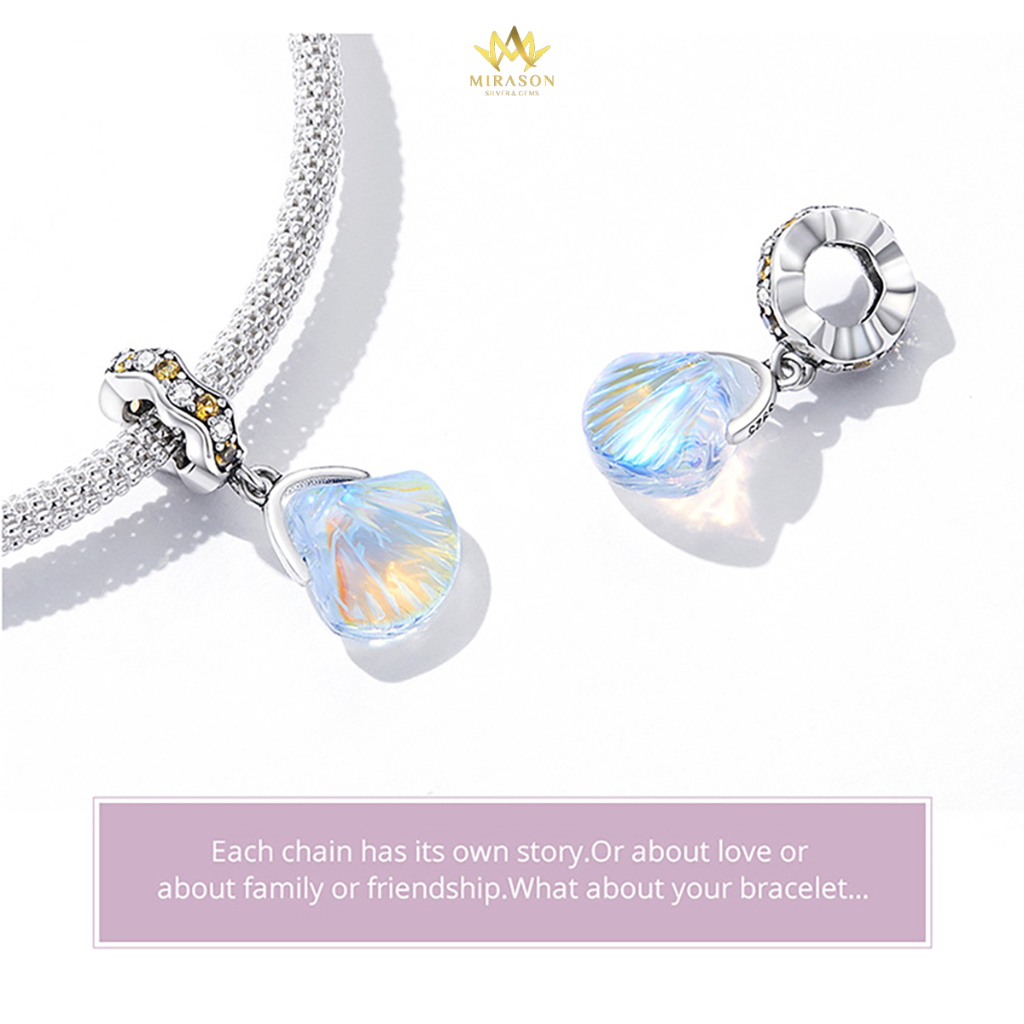 Charm Bạc S925 Con Sò Đá Màu Quyến Rũ - MIRASON - MCH2211