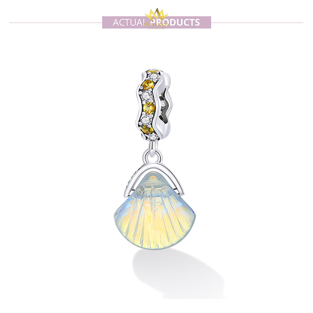 Charm Bạc S925 Con Sò Đá Màu Quyến Rũ - MIRASON - MCH2211