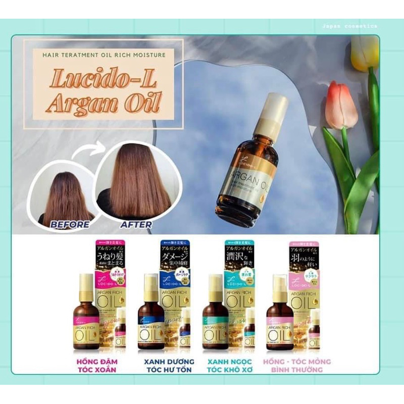 Tinh Dầu Duỡng Tóc Lucido-L Argan Rich Oil Nhật bản - 60ml