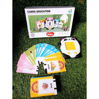 Máy đọc thẻ Tiếng Anh cho bé hkm huggies 112 thẻ hình gấu trúc v