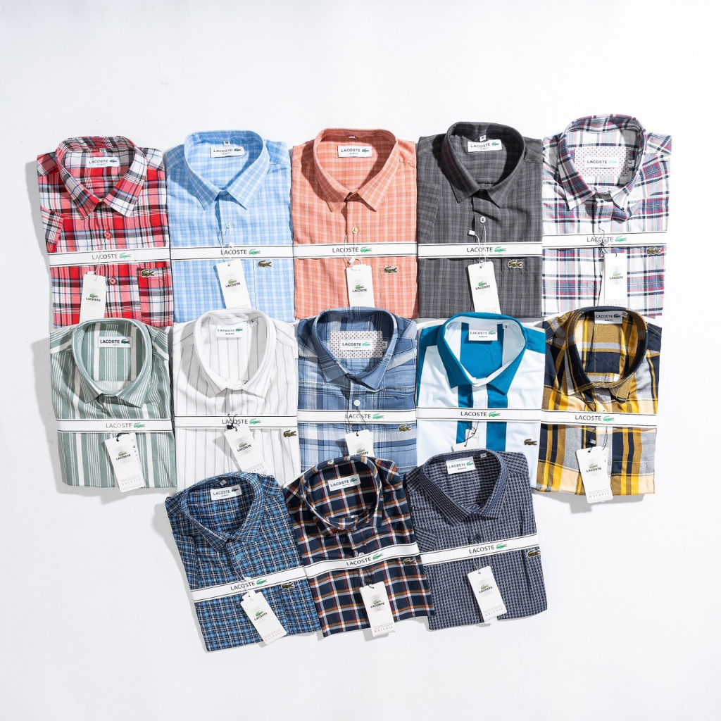 Sơ mi nam ngắn tay LC cam kẻ caro đẹp dễ mix đồ, vải oxford cao cấp, ít nhăn, giá rẻ - Đẳng cấp phái mạnh