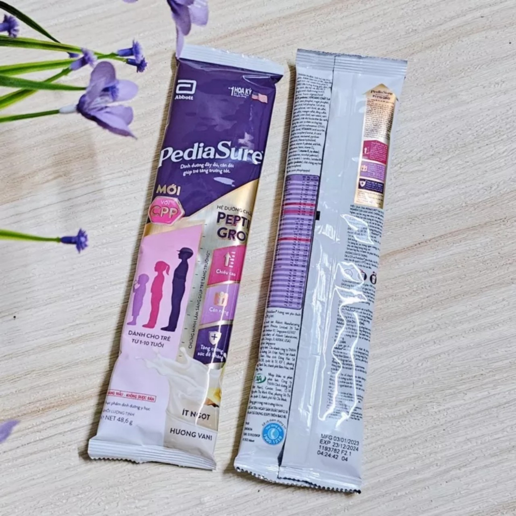 Pediasure gói hương vani cam kết date mới