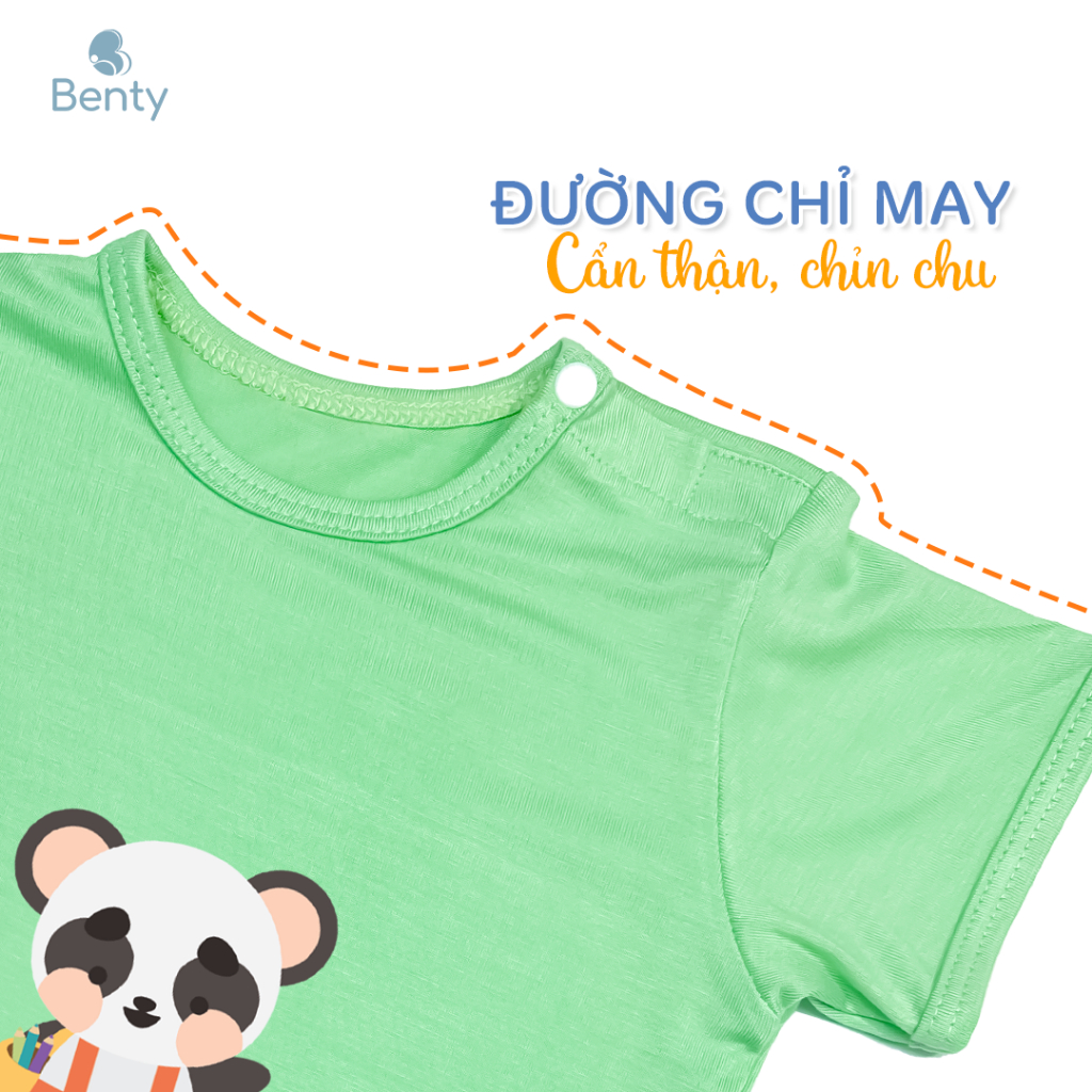 Bộ body chip BENTY BT016 cotton cao cấp, an toàn da cho bé sơ sinh đến 18 tháng