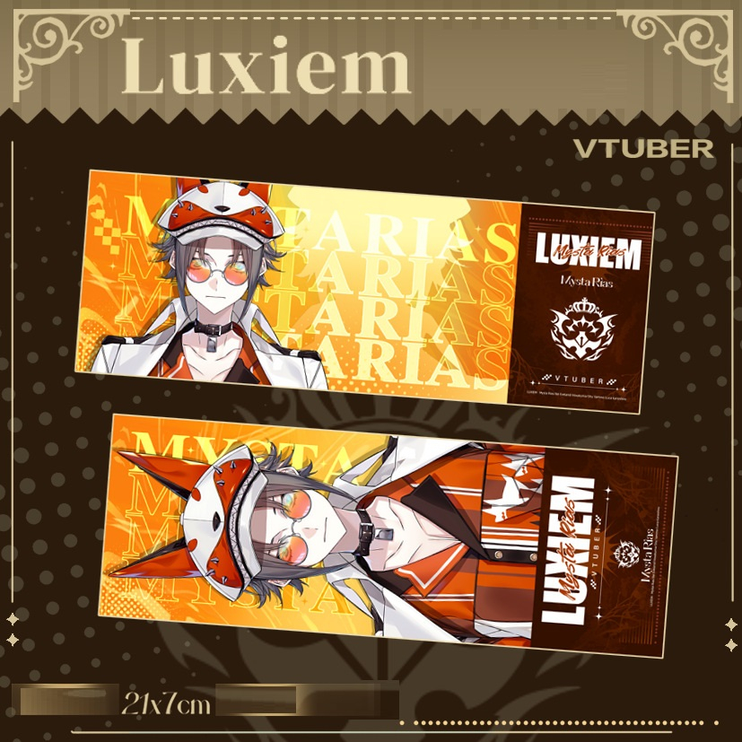 Luxiem | Bookmark đánh dấu trang vé thẻ laser hoa văn chéo blink  / Luca Shu Ike Mysta Vox