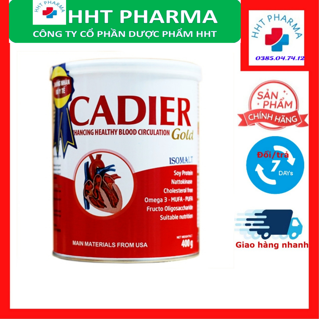 Sữa Bột Cadier Gold - 400g Dành Cho Người tim mạch - Chính Hãng Date Mới