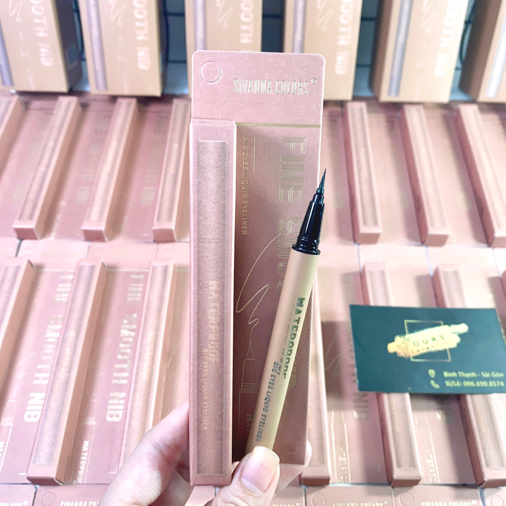 Bút kẻ mắt nước không lem, chống nước Sivanna Fine Smooth Big Eye Liquid HF942 - Bút kẻ dạ chống nước