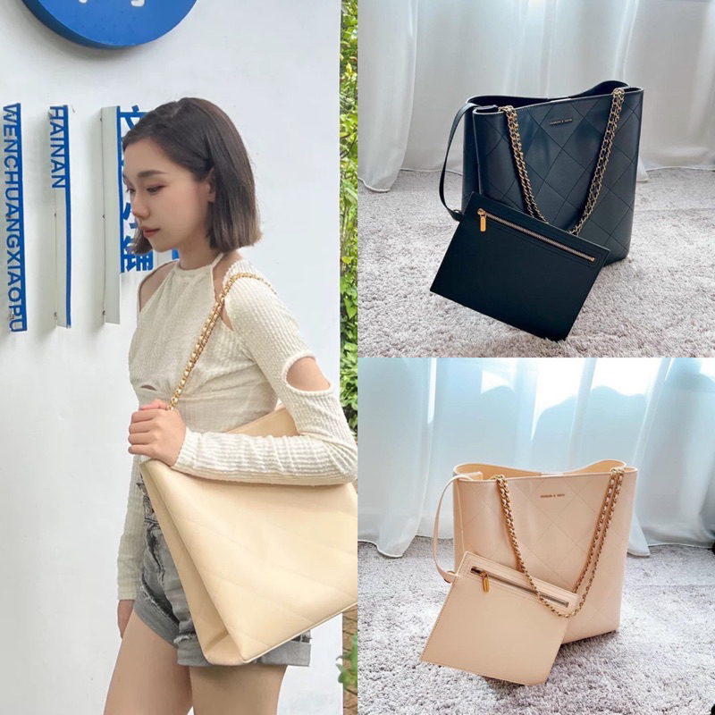 Túi đeo vai kèm ví chất da lì