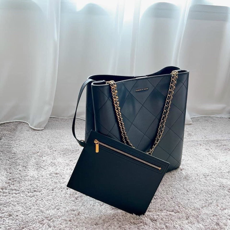 Túi đeo vai kèm ví chất da lì