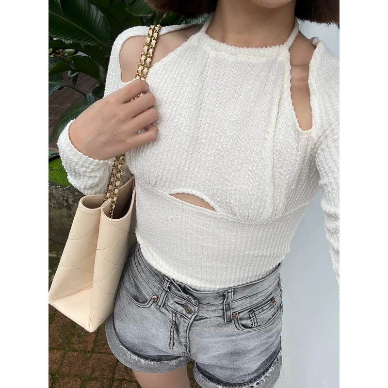 Túi đeo vai kèm ví chất da lì