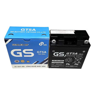 Bình ắc quy khô gs gt5a 12v-5ah cho xe máy dream đời đầu, wave đời đầu, future, sirius xăng cơ, jupiter, taurus, mio