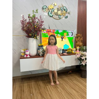 VÁY KẺ CARO HỒNG