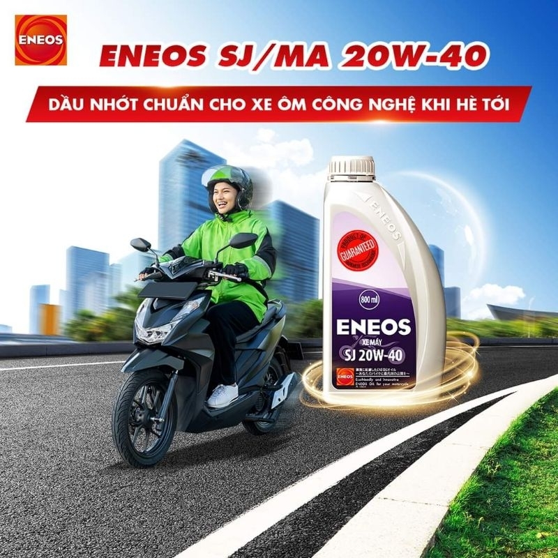 Dầu nhớt động cơ xe máy số SJ/MA 20W40 ENEOS 800ML 0.8L