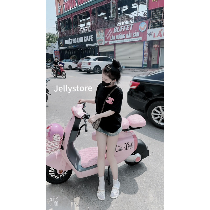 Áo Phông Dập thêu logo X JELLYSTORE chuẩn ảnh mẫu hot hit siêu đẹp