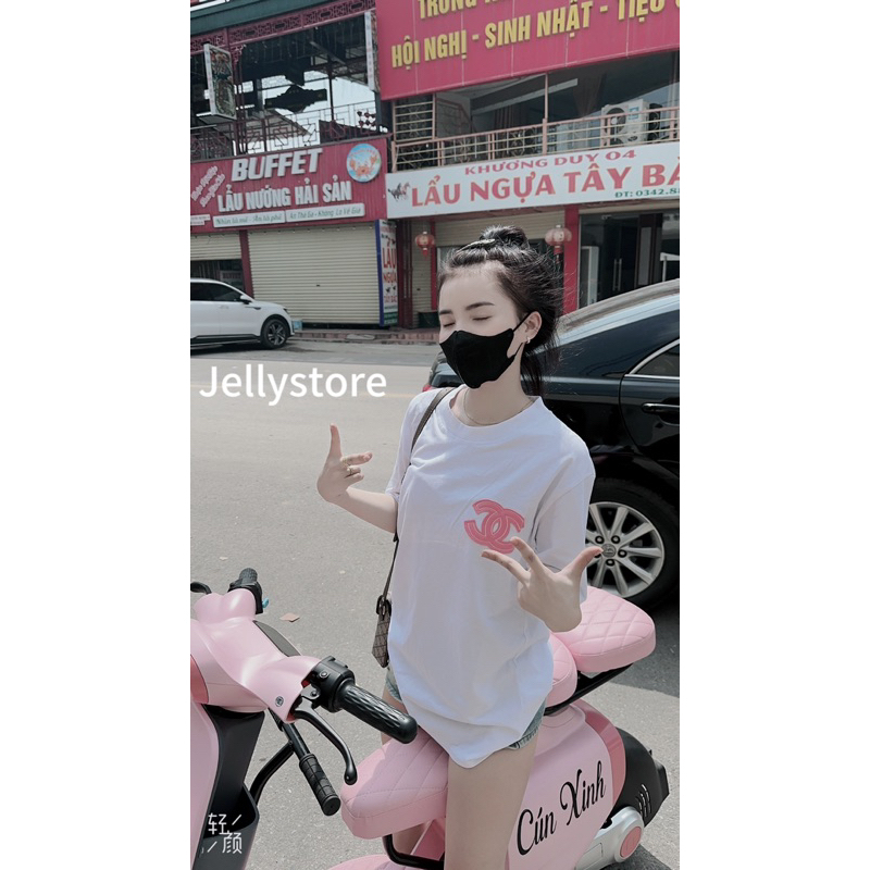 Áo Phông Dập thêu logo X JELLYSTORE chuẩn ảnh mẫu hot hit siêu đẹp