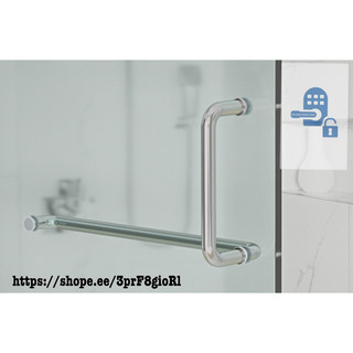 Tay nắm L số 9 phòng tắm kính cường lực WC inox 304 cao cấp