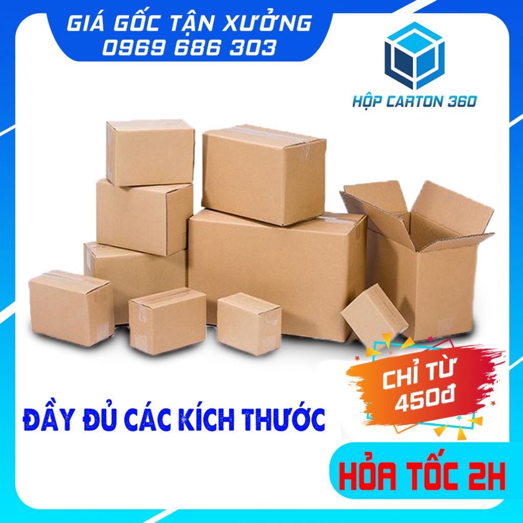 Hộp Carton Đóng Hàng Đầy Đủ Các Kích Thước Phổ Thông