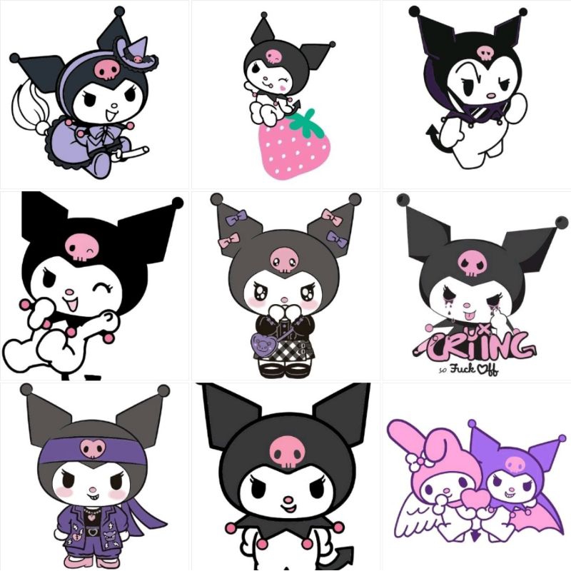 Logo ủi nhiệt , hình ủi quần áo Kuromi - Size 10cm