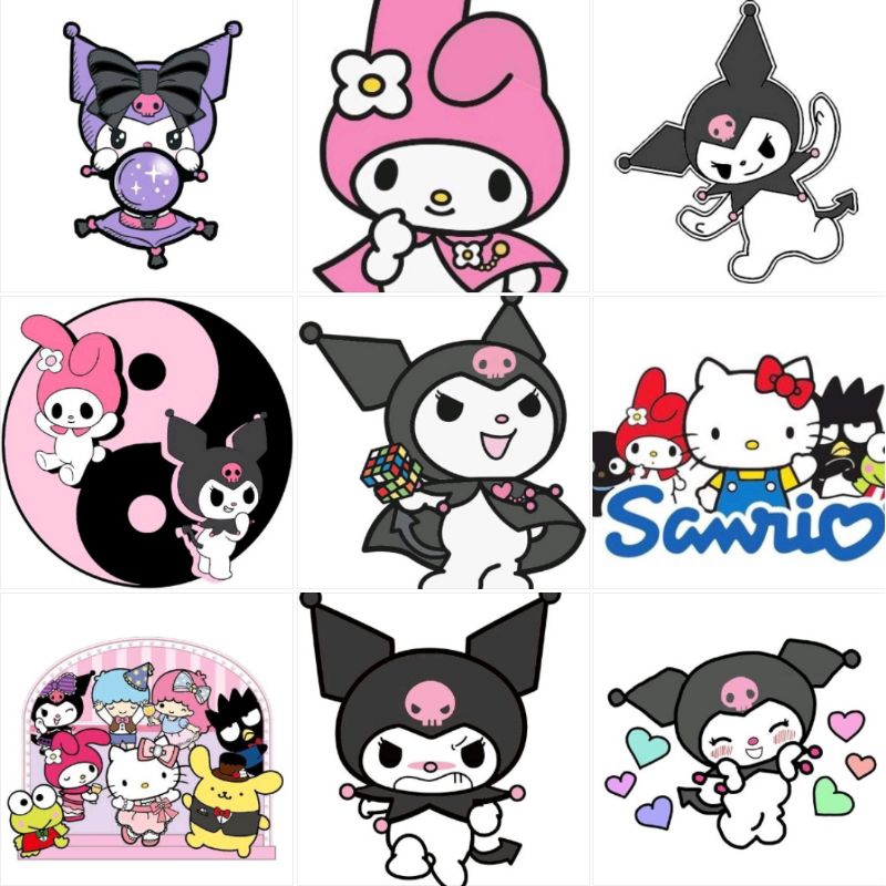 Logo ủi nhiệt , hình ủi quần áo Kuromi - Size 10cm