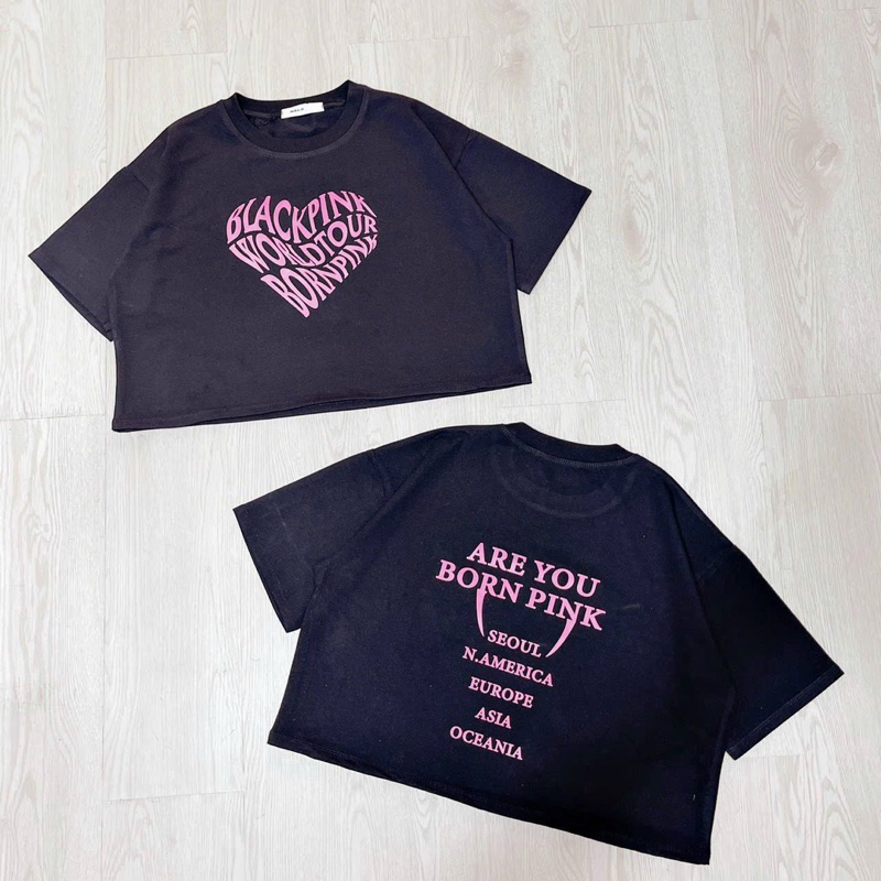 ÁO BABYTEE BLACKPINK DÁNG RỘNG BOỎNPINK CROPTOP