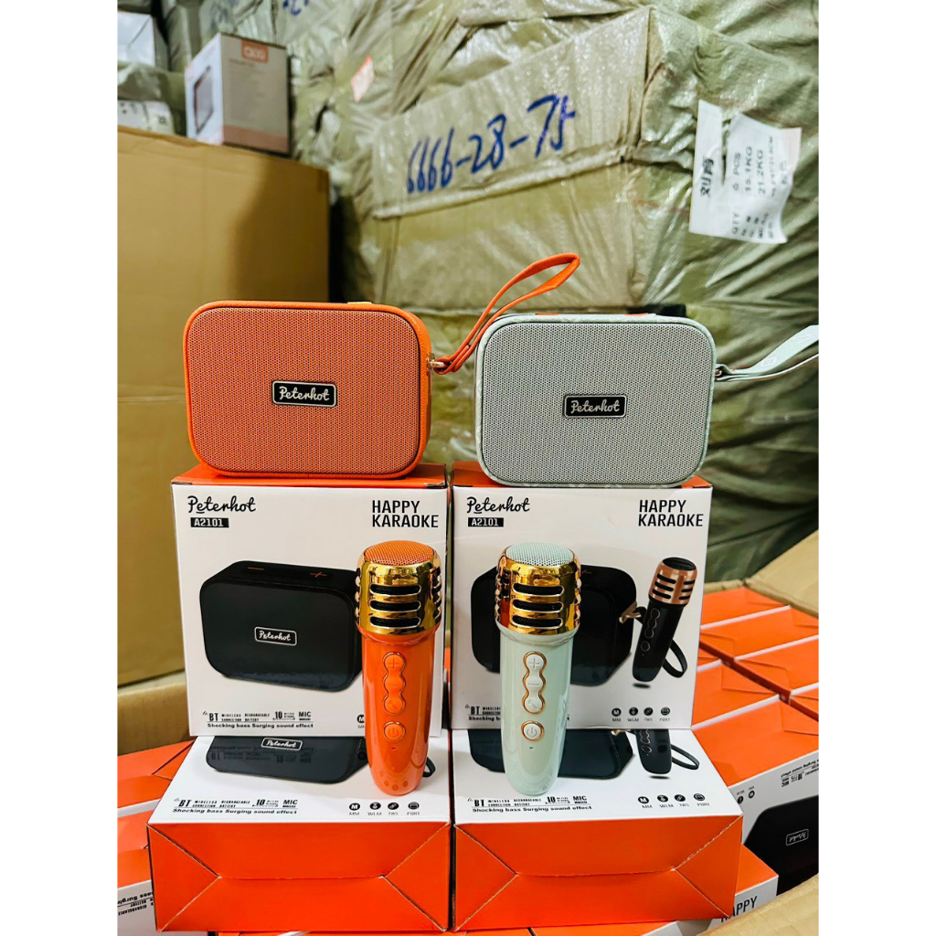 Loa Bluetooth Kèm Mic Karaoke Peterhot A2203/A2201 - Kèm Mic, Led Theo Nhạc , Công Suất Lớn - Bảo Hành 6 Tháng
