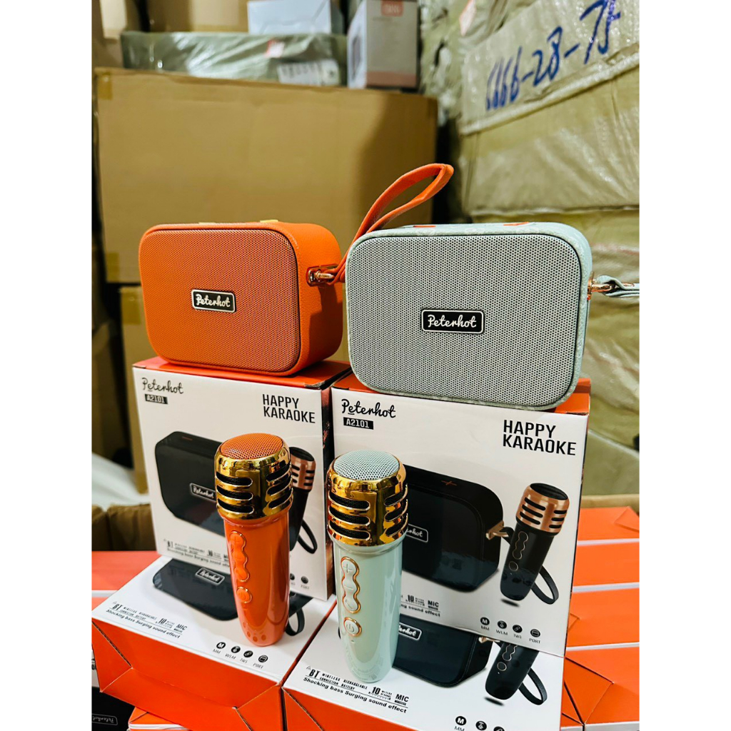 Loa Bluetooth Kèm Mic Karaoke Peterhot A2203/A2201 - Kèm Mic, Led Theo Nhạc , Công Suất Lớn - Bảo Hành 6 Tháng