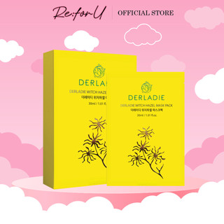Mặt nạ derladie witch hazel mask pack giảm mụn, dưỡng sáng da 30ml