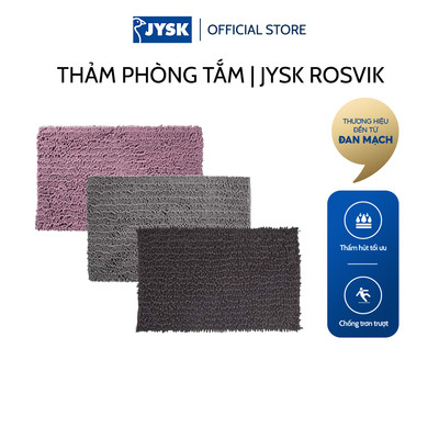 Thảm phòng tắm | JYSK Rosvik | polyester | nhiều màu | R50xD80cm