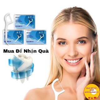 3 hộp tăm chỉ nha khoa , tăm xỉa răng tiệt trùng vệ sinh răng miệng.