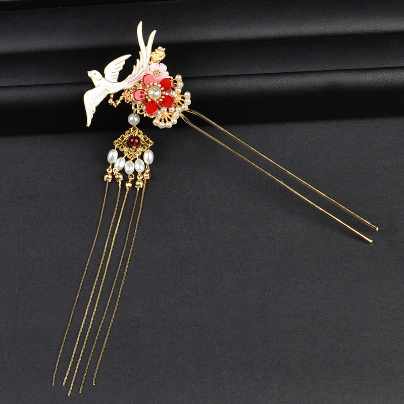 Trâm cài tóc cổ trang hình chim trắng