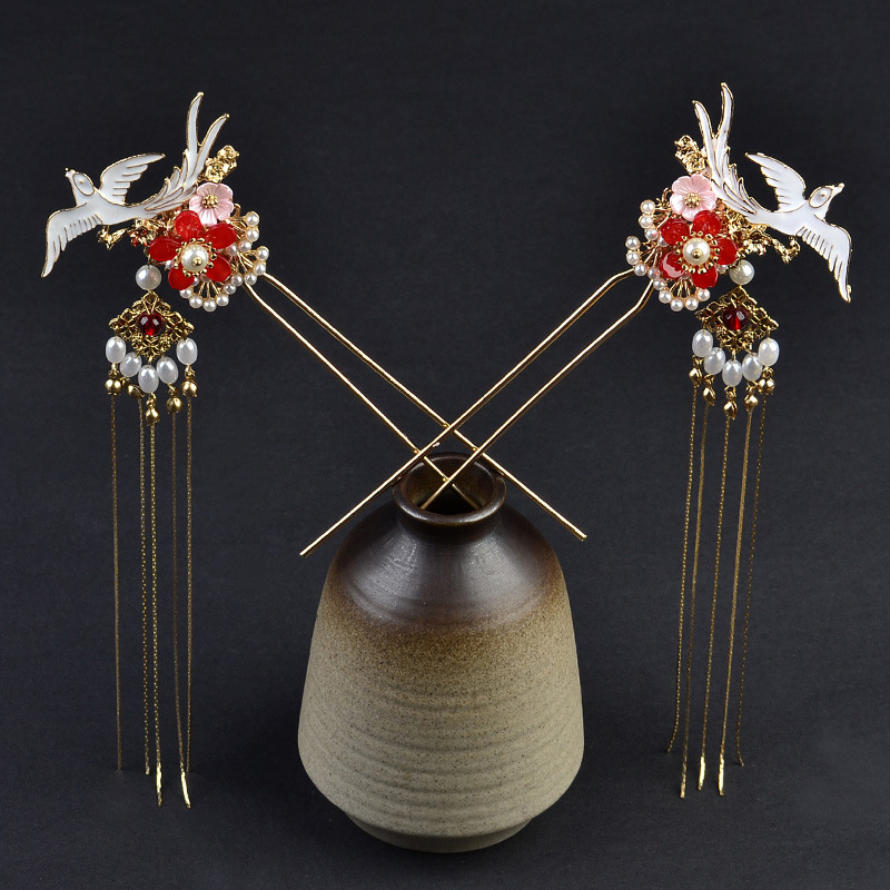 Trâm cài tóc cổ trang hình chim trắng