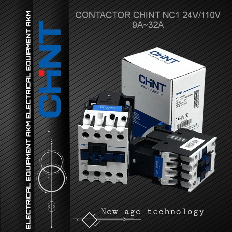 NC1 -CONTACTOR CHINT KHỞI ĐỘNG TỪ CHINT NC1 -ĐIỆN ÁP -110VAC-24VAC-36VAC-48VAC