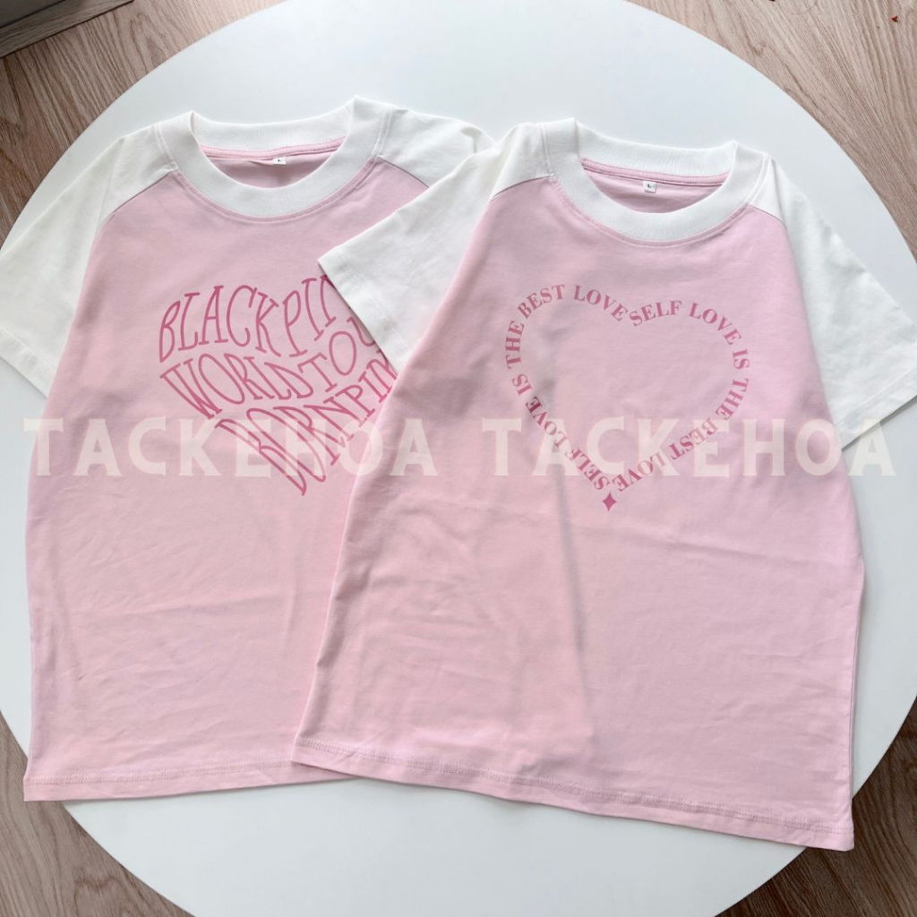CHỮ BLACKPINK HỒNG ĐEN / CHẤT COTTON 100% / FULL BOX