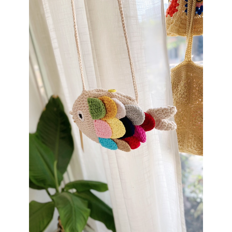Túi cá len 🐟🐟🐟 crochet/handmade 🧶 xinh  nhà Bông