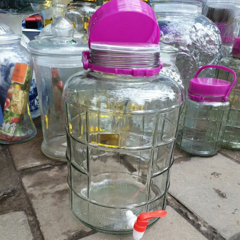 Bình Ngâm Rượu Thủy Tinh 5 Lít dày dặn có Quai Xách