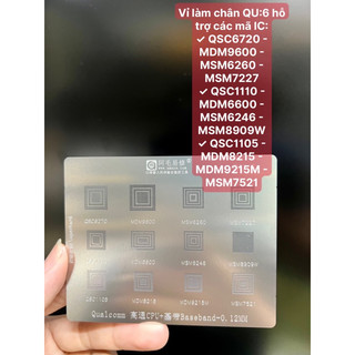 Vỉ làm chân CPU qualcomm các mã Qu1-QU8