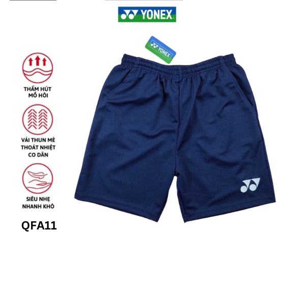 Quần Short Cầu Lông YONEX QFA11 Màu Xanh Tím Than Cho Nam Sử Dụng Trong Tập Luyện Và Thi Đấu Cầu Lông