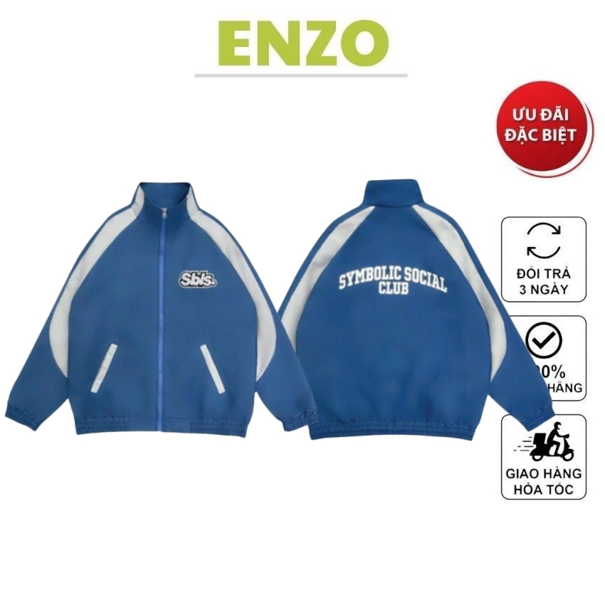 Áo khoác dù sbls nam nữ form rộng cổ đứng chất vải dù gió 2 lớp cao cấp phong cách trẻ trung _ ENZO AD 80