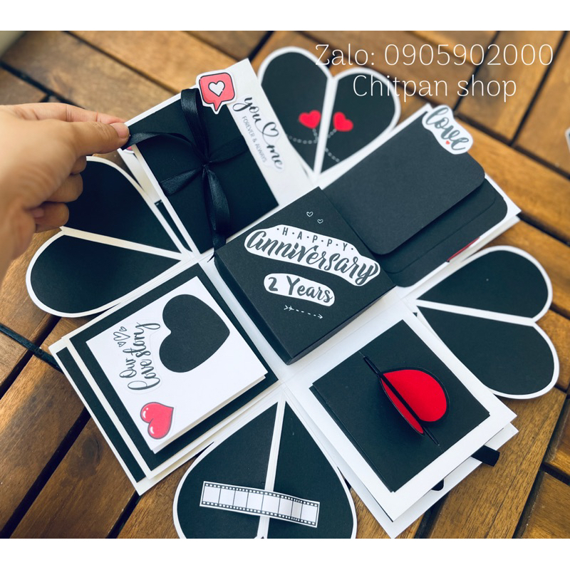 hộp quà tặng handmade- lovebox- album dán ảnh kỉ niệm anniversary