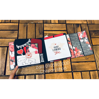 scrapbook handmade 15x15cm- chủ đề LOVE