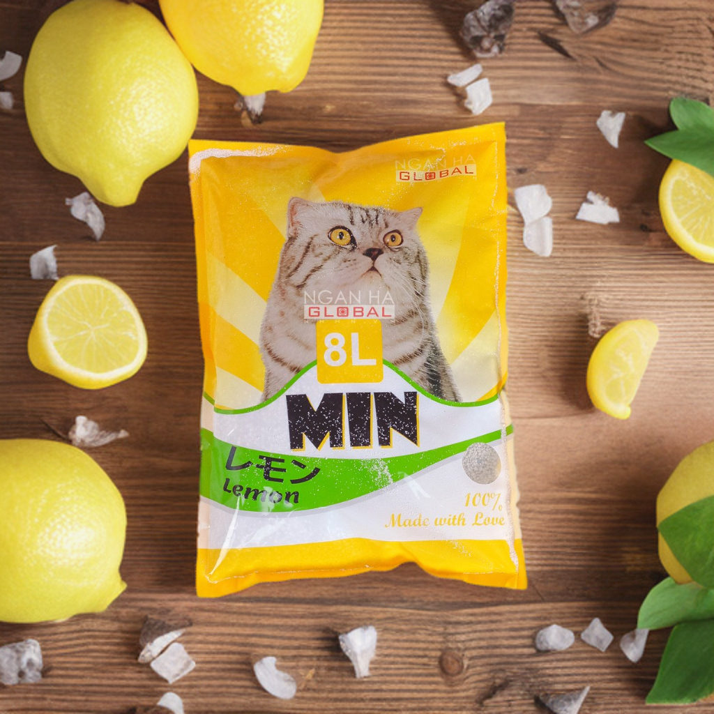 Combo 3 bịch cát Nhật Bản vệ sinh cho mèo cát MIN - Túi 8L
