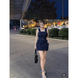 VÁY BÒ THIẾT KỂ SANG CHẢNH KÈM ĐAI