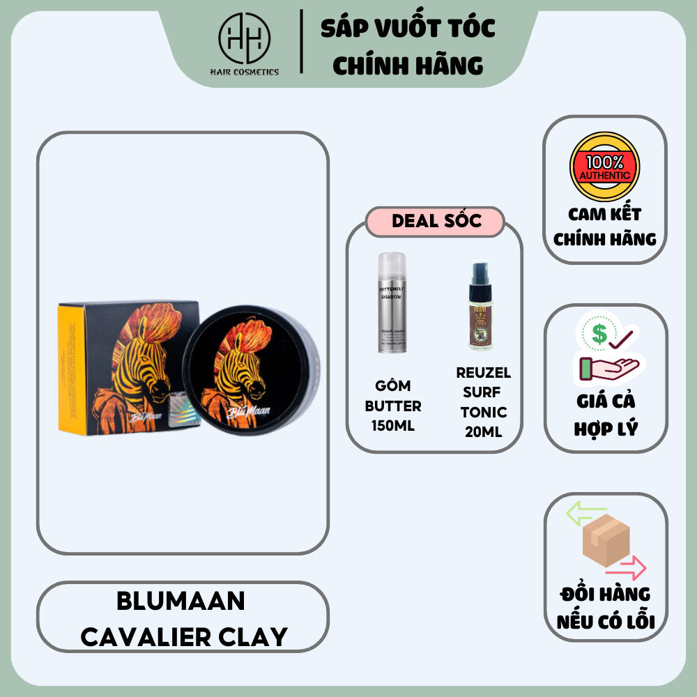 [ CHÍNH HÃNG ] Sáp vuốt tóc Blumaan Cavalier Clay