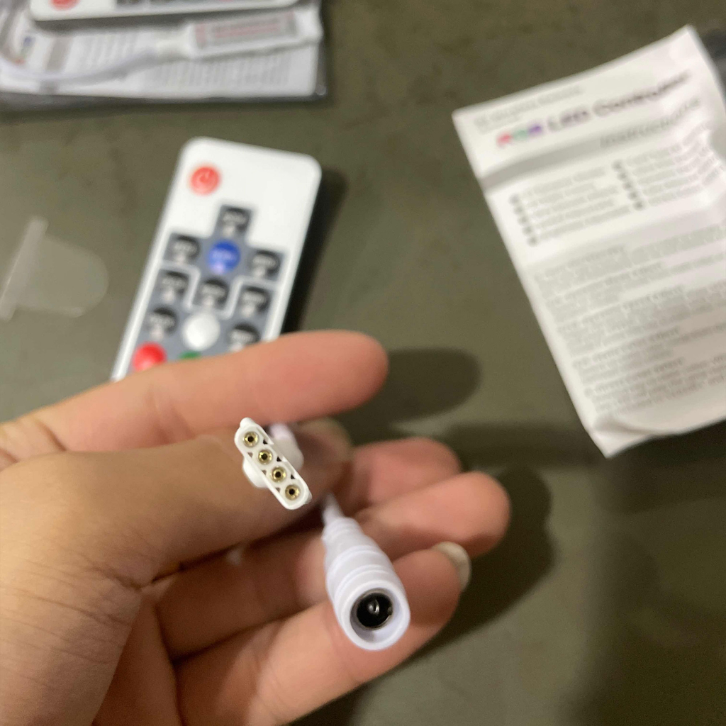 Bộ điều khiển led từ xa không dây xuyên tường RF 17 key DC 5-12-24VDC --- dành cho led RGB 5050/3528 4 chân