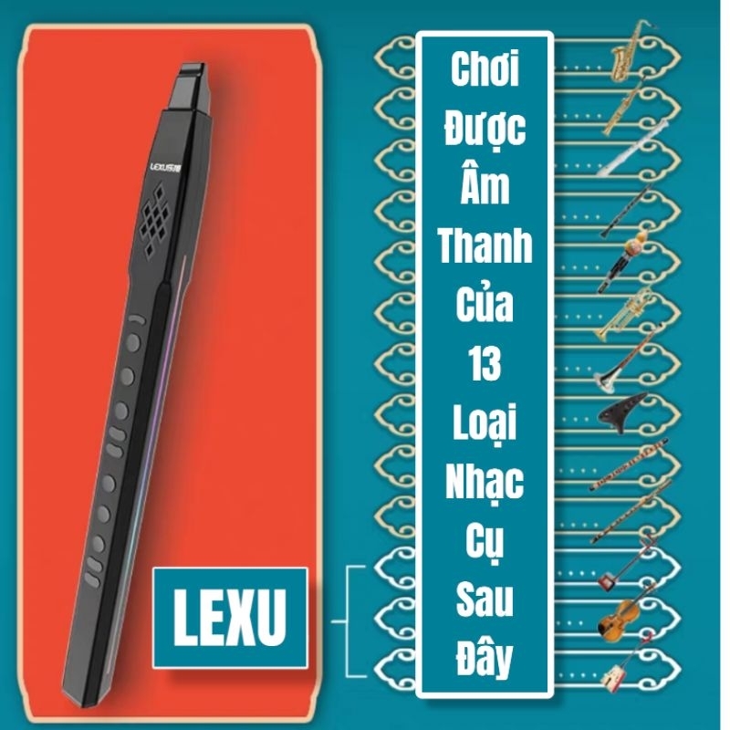 Sáo điện tử dòng LEXU | Tặng kèm Loa | Sáo kết nối với điện thoại thông qua Bluetool